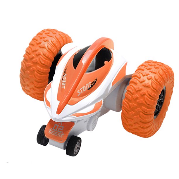 "QISIWOLE Remote Control Car, 4WD 2.4Ghz Double Sided 360掳 Rotating Car with Led Lights & 4