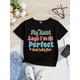 thumbnail image 1 of Girl'S "My Aunt Says I'm Perfect Just Like Her" Floral Print T-Shirt - Casual Crew Neck, Short Sleeve, Lightweight Knit Top for Spring/Summer, Autumn, Casual Wear | Playful Print Top | Comfortable Fi, 1 of 6