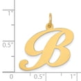 thumbnail image 3 of 14k Yellow Gold Large Fancy Script Letter B Initial Charm Pendant, 3 of 3