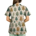 thumbnail image 6 of Garbnen Christmas Scrubs for Women Workwear V Neck Short Sleeve Womens Tops Casual Thanksgiving Holiday Nurse Uniforms with Pockets S-5XL, 6 of 6
