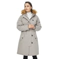 thumbnail image 2 of WenVen Women's Plus Size Coat Winter Puffer Jacket Hooded Windproof Jacket Gray 3XL, 2 of 6