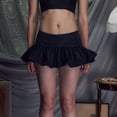 thumbnail image 6 of Douhoow Ruffle Mini Skirts for Women Low Waist Pleated Short Skirt with Lined Shorts, 6 of 8