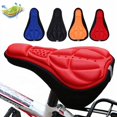 thumbnail image 3 of Funda de cojín para sillín de bicicleta de montaña transpirable, alfombrilla para asiento de bicicleta suave y gruesa para bicicleta de carretera, sillín de bicicleta de polímero de esponja 3D, mar (n, 3 of 5