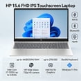 thumbnail image 2 of New HP 15.6" FHD IPS Touchscreen Laptop, Intel Core i7-1355U up to 5.0GHz, 64GB DDR4 RAM, 1TB SSD,Backlit Keyboard ,Webcam, HDMI,Wifi 6,Bluetooth,Windows 11 Pro,Silver, 2 of 6