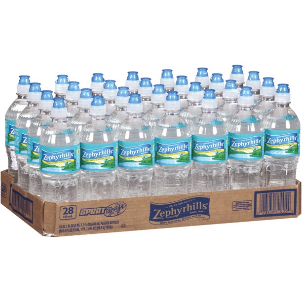 Zephyrhills Natural Spring Water 28700mL Sport Bottles with Flip Cap