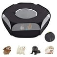 thumbnail image 1 of Small Animals Playpen, Breathable Mesh Visually Zippered Pet Cage Foldable Waterproof Exercise Fence for Kittens Puppies Rabbits Hamsters, 1 of 5