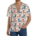 thumbnail image 3 of Wukai Cartoon Poodle Dog Men's Casual Short-Sleeve Button Down Shirt - Lightweight Summer Dress Shirt for Daily Wear-X-Large, 3 of 7