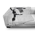 thumbnail image 3 of Youth Soft Flannel Fleece Blanket, Freehand Drawing Style Basketball Player Jumping Athlete Training Artwork, Cozy Plush for Indoor and Outdoor Use, 70" x 90", Cinnamon Black White, by Ambesonne, 3 of 6