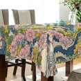 thumbnail image 5 of Yayeee Tablecloths 54" x 54" Rectangle Wrinkle Resistant Party Table Cover, Pink Floral Wave, 5 of 8