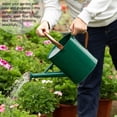 thumbnail image 2 of 1-Gallon Steel Watering Can with Removable Sprinkler Head Ideal for Indoors & Outdoors, Green, 2 of 6