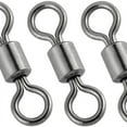 thumbnail image 1 of Dr.Fish 50pcs Rolling Barrel Swivels 66LB Fishing Swivel Solid Ring Lures Tackle, 1 of 7