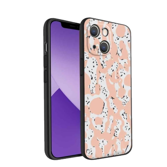 Compatible with iPhone 14 Phone Case, Cow Print jpg Case Men Women, Flexible Silicone Shockproof Case for iPhone 14