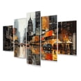 thumbnail image 2 of Designart "Cityscape composition V" Abstract Collages Metal Art Print Set, 2 of 5