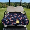 thumbnail image 2 of COEQINE US Flag Golf Cart Seat Cover Towel with Foldable Design and Carry Handle, Universal Comfort Quilted Polyester, 4 Front Pockets, for Patriotic Decor, USA American Flag, 2 of 8