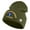 Olive, variant on U.S. Army 196th Infantry Brigade Logo Embroidered 12 Inch Solid Knit Cuff Long Beanie Made in USA - White OSFM