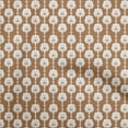 thumbnail image 1 of oneOone Silk Tabby Tawny Brown Fabric Asian Block Sewing Material Print Fabric By The Yard 42 Inch Wide, 1 of 5