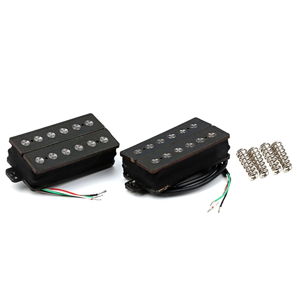 BQBQERT Electric Guitar for Guitar Part Double Coil Pickups Replacement Double Coil Pickups Neck Bridge Replacements Accessory