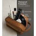 thumbnail image 6 of Leather Toiletry Bag Shaving Dopp Kit Travel Case Cosmetic Toiletries Organizer Makeup Bag for Men & Women by Rustic Town, 6 of 10