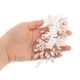 thumbnail image 3 of Peineta de boda con perlas y diamantes de imitación, hecha a mano, con flores para novia, tocado floral vintage, accesorios para el cabello de boda para novia y dama de honor, 3 of 7