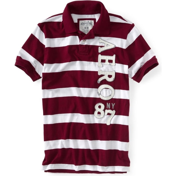 Polo de Rugby Aeropostale Aero 87 para hombre rojo XS