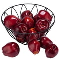 thumbnail image 2 of Toopify 16PCS Artificial Red Apples Red Delicious Apple Plastic Fruit Fake Fruit Lifelike Simulation Apples for Home Kitchen Table Basket Decoration 3.43"" x 2.95"", 2 of 4