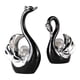 thumbnail image 5 of 2 estatuas de cisne para decoración de sala de estar, decoración de estatua de animales de cerámica para estantería, hogar, sala de estar, decoración negro, 5 of 8
