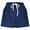 (Style 160)Dark Blue, variant on EaskTriop Women's High Waisted Shorts Lightweight Wide Leg Drawstring Elastic Waist Comfy Faux Denim Look Summer Beach Lounge Shorts