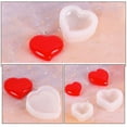 thumbnail image 3 of LOLIPPYY 3-Piece White Silicone Heart Shape Mold Set for Crafting with Easy Demolding Feature, 3 of 8