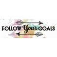 thumbnail image 2 of OnRei 14x7 Black Ornate Wood Framed with Double Matting Museum Art Print Titled - Follow Your Goals, 2 of 4
