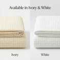thumbnail image 3 of Santa Grace Honeycomb Thermal Waffle Blanket 100% Cotton Full White, 3 of 7