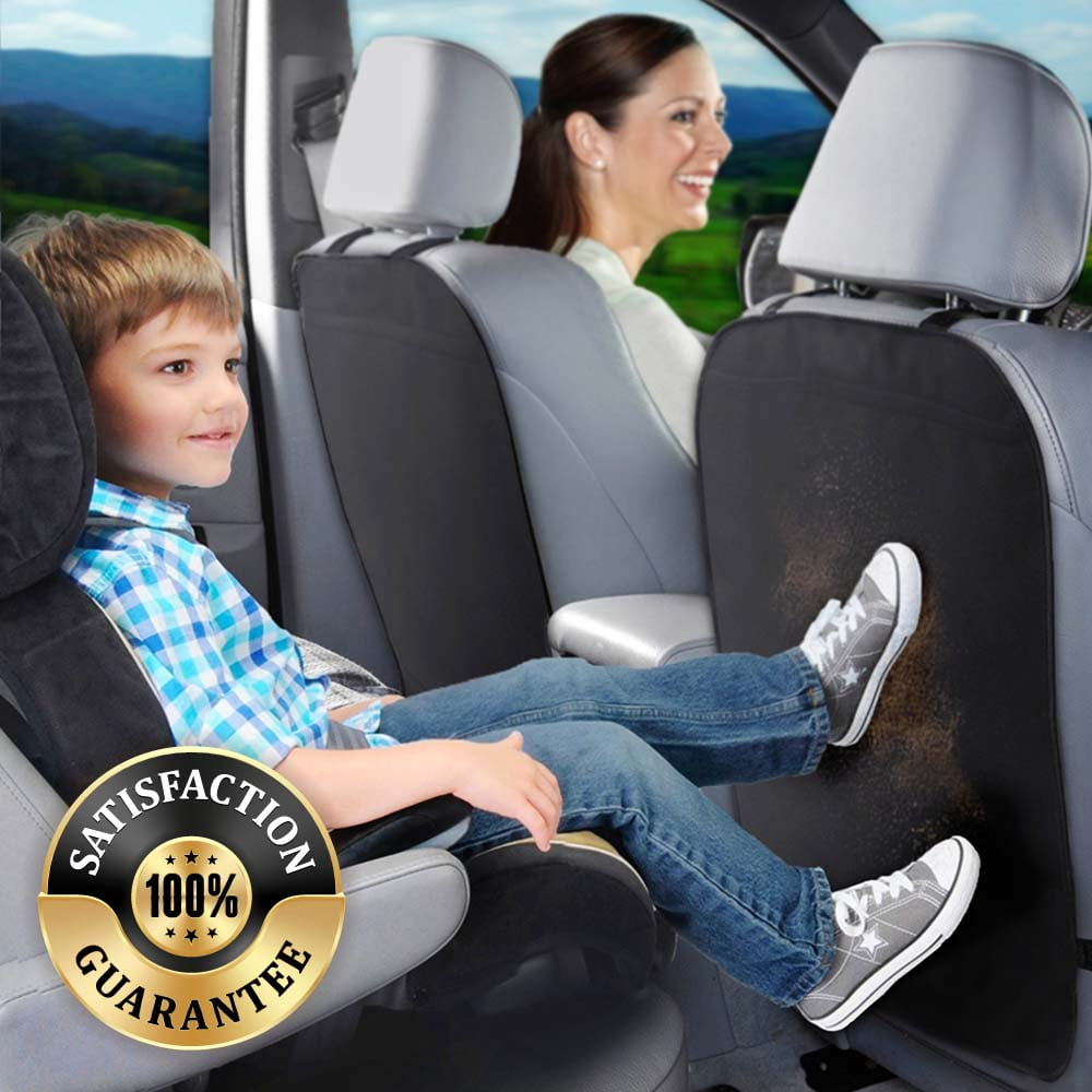 2pcs car auto seat back baby kids tick foot print protector pad anti-dirt mat 
