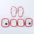 thumbnail image 5 of 7 Uds equipo de protección conjunto de casco ajustable rodillera protector de muñeca conjunto de coderas para niños Scooter monopatín patinaje rojo talla única, 5 of 5