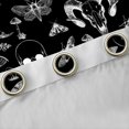 thumbnail image 4 of Homewish Gothic Moths Skull Blackout Curtains Set of 2 (52x84 Each),Spooky Botanical Mushroom Curtain,Black Gray, 4 of 6