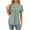 Green, variant on qolati Women Summer Short Sleeve Blouse Casual V Neck Curved Hem Eyelet T Shirts Dressy Casual Loose Beach Flowy Tunic Tops