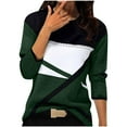thumbnail image 2 of Craaazy Shirts for Women Geometry Printed T-shirt Casual Color Block Blouses Crew Neck Long Sleeve Tops Gifts for Women, 2 of 3