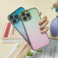 thumbnail image 2 of Compatible with iPhone 13 Pro Max Case for Women Girls,Full Camera Lens Protector Shockproof Hard Back Case，Luxury Fashion Cute Clear Acrylic Plate for iPhone 13 Pro Max (Gradient Green Pink), 2 of 7