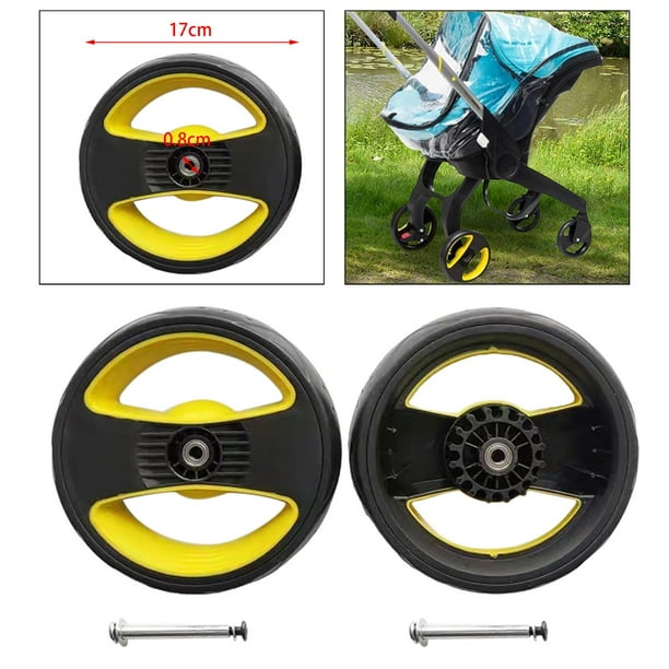 2Pcs Baby Trolley Wheels Pushchair Swivel Wheel Tire for Kids Carriage Baby Cart rear wheel