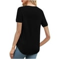 thumbnail image 4 of BLVB Womens Summer Tops Trendy Lace Short Sleeve Tshirts Shirts Crew Neck Pleated T Shirts Fashion Clothes, 4 of 7