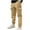 Khaki, variant on QQAMB Boys' Cargo Joggers Pants Kids Cotton Elastic Waist Water Resistant Youth Outdoor Hiking Pants,11 Years