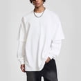 thumbnail image 6 of 2026 New Street Style Faux 2-Piece Layering Long-Sleeve T-Shirt – Loose Fit Pure Cotton Round Neck Pullover, Casual Unisex Top for Men & Women, 6 of 8