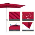 thumbnail image 5 of Sonerlic 10 x 6.5ft Outdoor Patio Rectangular Table Umbrella with Hand Crank and Push Button Tilt for Deck, Poolside and Garden,Red, 5 of 9
