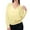 Yellow, variant on EDFBUYKRS Fall Blouses for Women V Neck Dressy Casual Eyelet Shirts Long Sleeve Button Tops L