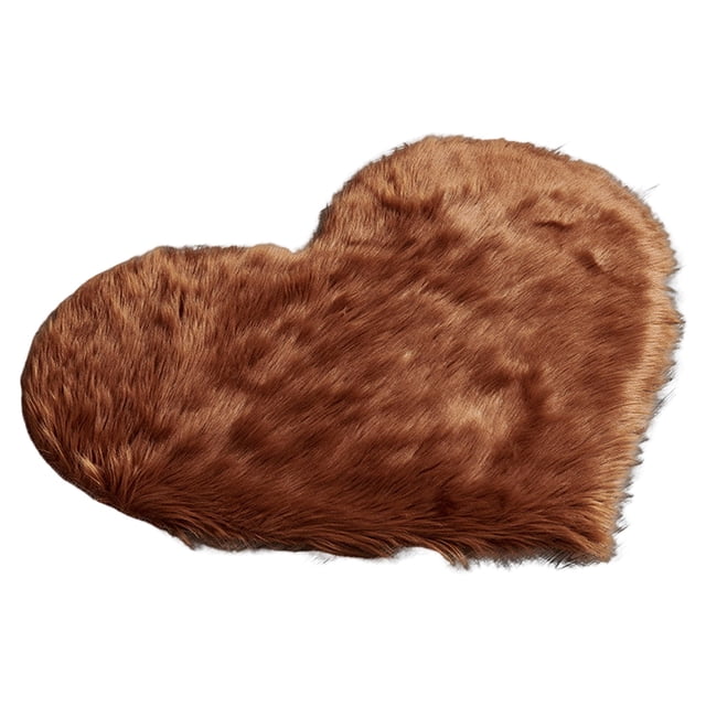 LCXmlly Pencil Bag Strong Water Absorption Rug Mat Love Heart Shape NonSlip Acrylic Fluffy Carpet