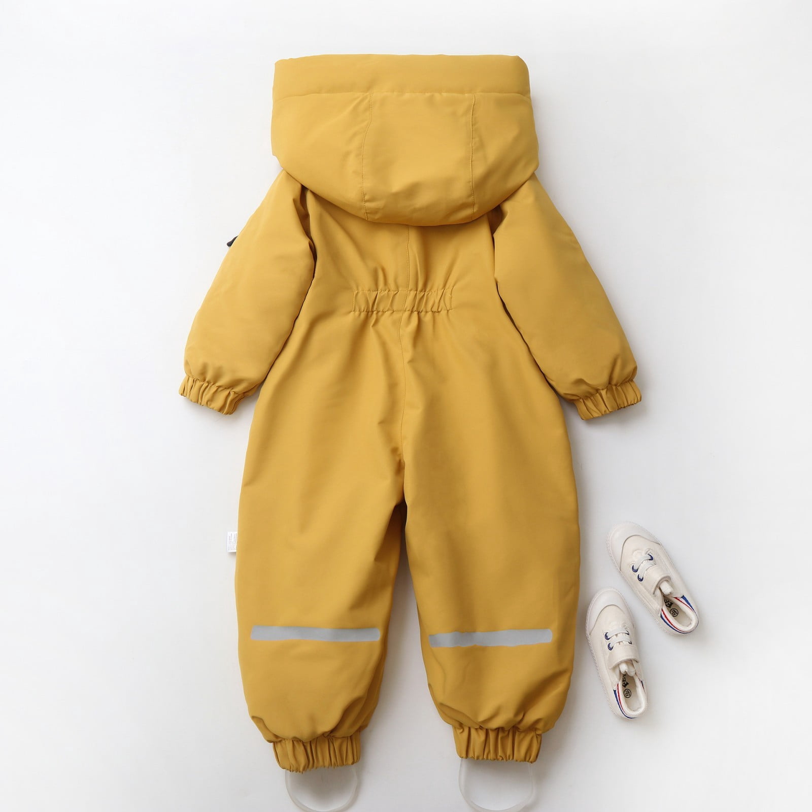 KAUOD Boys Girls One Piece Snowsuits Fleece-Lined Hooded Insulated Ski Jumpsuits Front Pockets Side Zipper Snowboard Suits