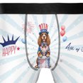 thumbnail image 4 of Happy 4th of July Patriotic Boykin Spaniel Marching Band Uniform Balloons Fireworks All Over Print Boxer Briefs Underwear for Men Dad Dog Lover - 13009, 4 of 6