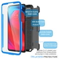 thumbnail image 6 of Moto G Stylus 2021 Case, Motorola Moto G Stylus 2021 5G Holster Clip, Tekcoo Tshell Shock Absorbing Blue Secure Swivel Locking Belt Defender Heavy Full Body Kickstand Carrying Tank Armor Cases, 6 of 6