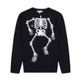 thumbnail image 3 of Holiday Hype Men's Festive Ugly Christmas Holiday Party Pull Over Sweatshirt, Skeleton Body, Medium, 3 of 3