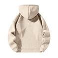 thumbnail image 4 of Resicozy Quarter Zip Hoodies For Men Loose Fit Lightweight Hiking Sportswear Comfort Oversized Sweatshirt Fashion Clothes Tops Beige 2XL, 4 of 7