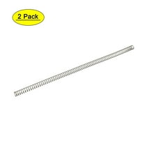 1mmx10mmx305mm 304 Stainless Steel Compression Springs Silver Tone 2pcs
