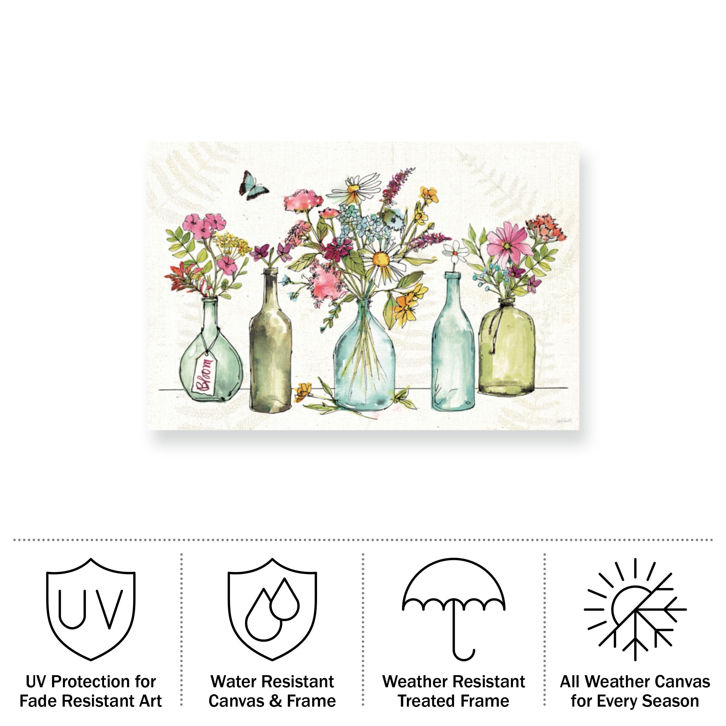 Anne Tavoletti 'Simply Petals I' Outdoor Canvas 30x47